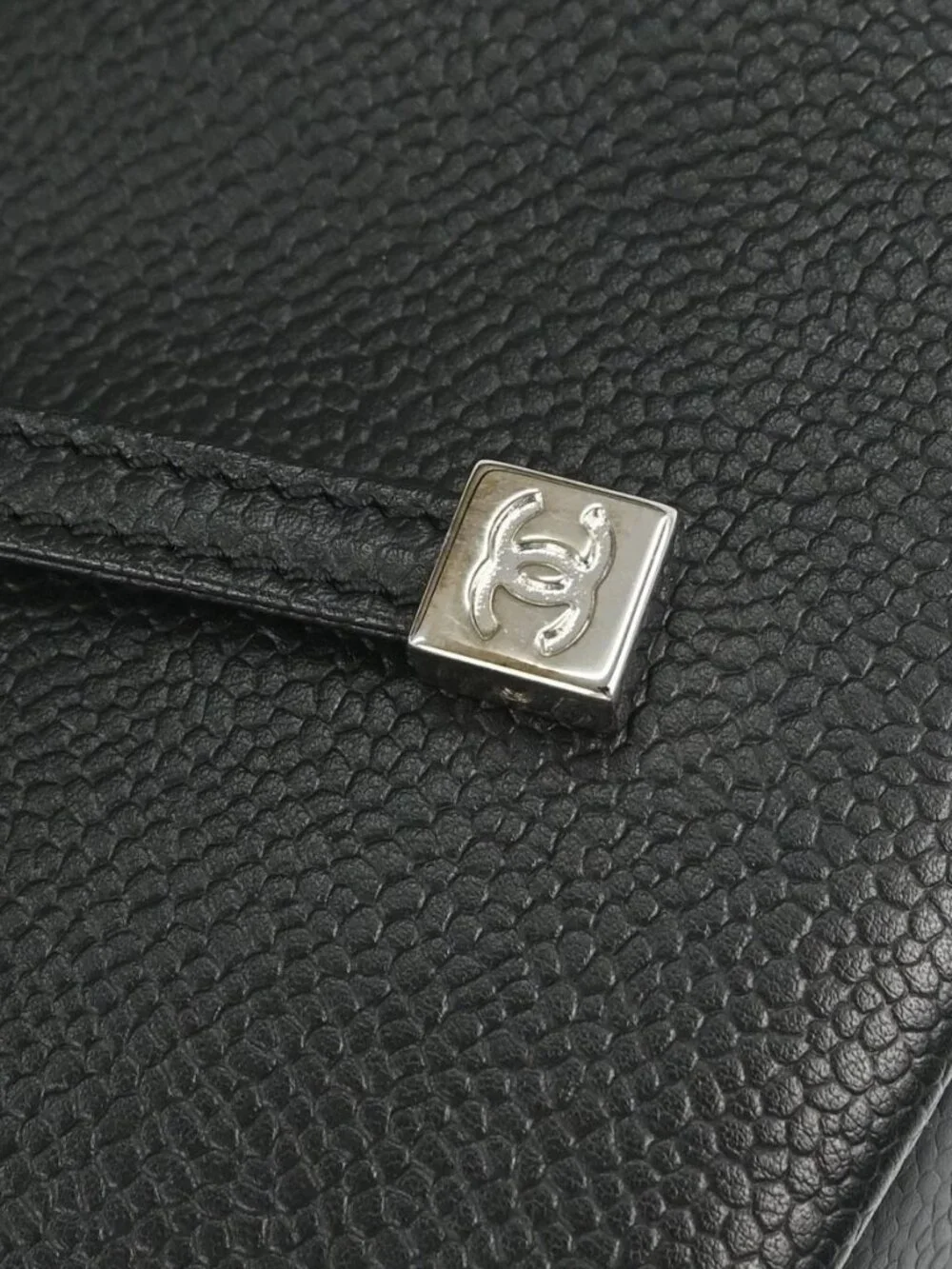 Chanel Black Perforated Calfskin CC Bowler Bag Handbag 168261